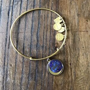 Alex and Ani Stellar Love To the MOON and Back gold bracelet adjustable